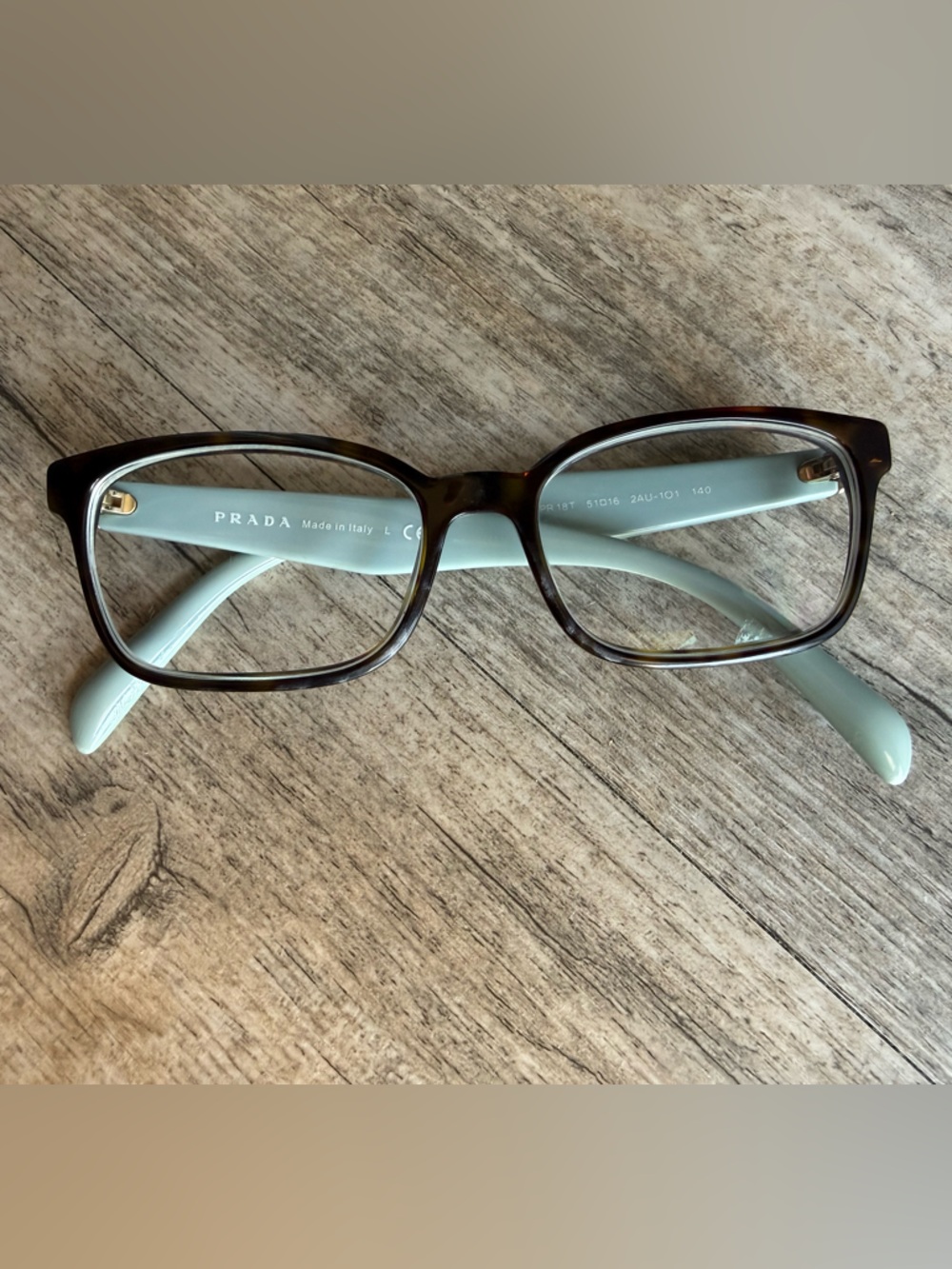 Prada VPR 18T 2AU-1O1 Tortoise Brown Eyeglasses Frames 51-16 140 Italy Designer - Picture 3 of 14